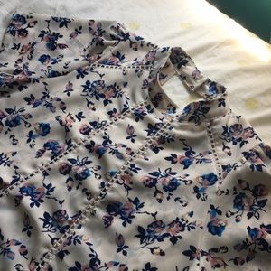 Floral Boho Short Sleeve Blouse